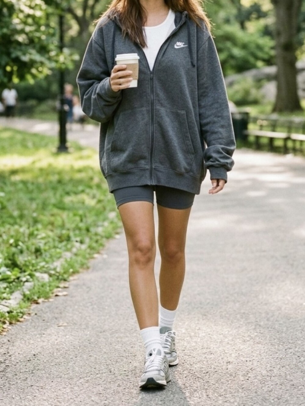 Ovetsized Mens Nike Charcoal Full-Zip Hoodie °•☆°•☆°•☆°• 2xl